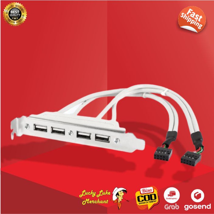 Jual Motherboard USB Header 2 4 Port Rear Mount Panel Expansion ...