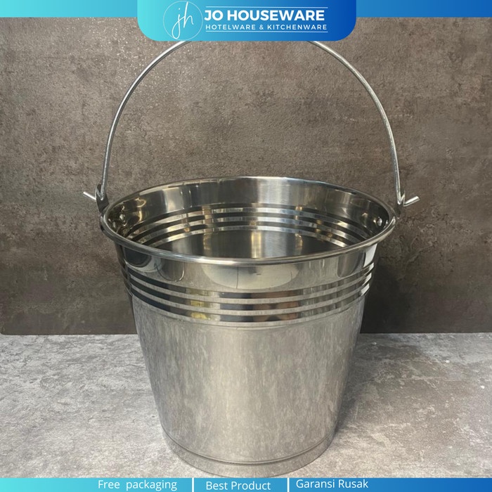 Jual Ember timba stainless steel siper tebal anti karat premium P31-(5L ...