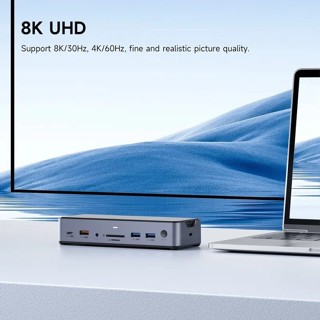 Jual Hagibis Usb C Docking Station In Type C To K Dp Hdmi Compatible Triple Display M