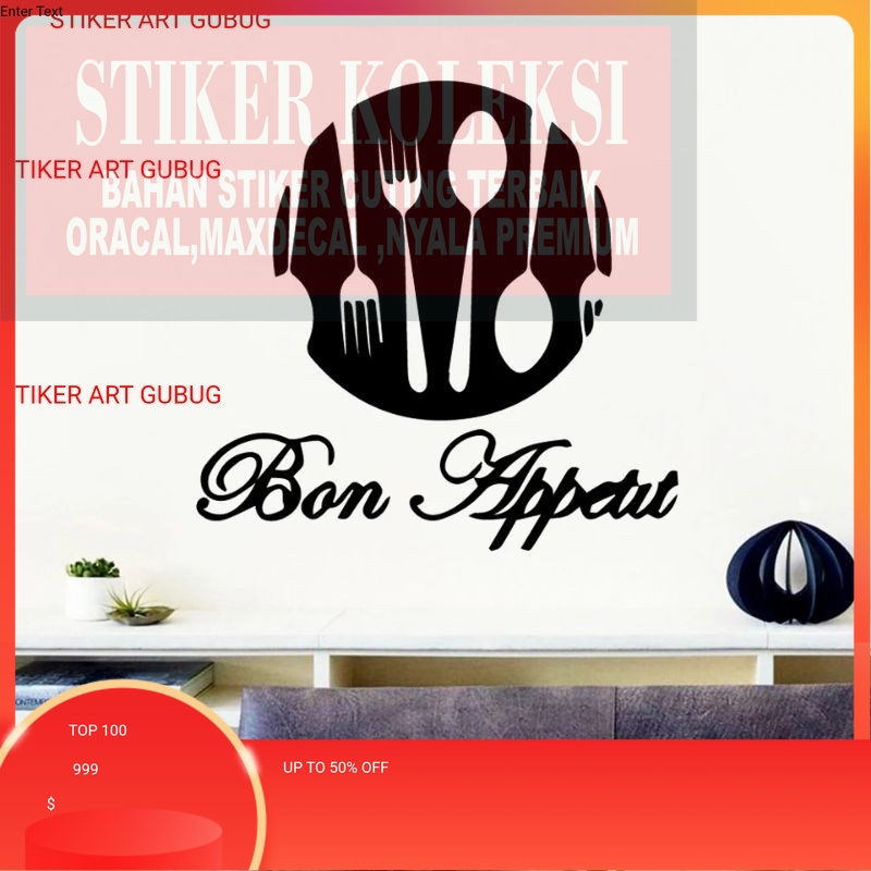 Jual STICKER STIKER DINDING DAPUR KITCHEN ROOM 02 HIASAN DINDING CUSTOM