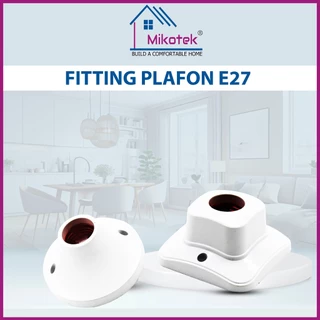 Fitting Plafon Mikotek / Fitting Lampu Plafon Bulat/Oval E27