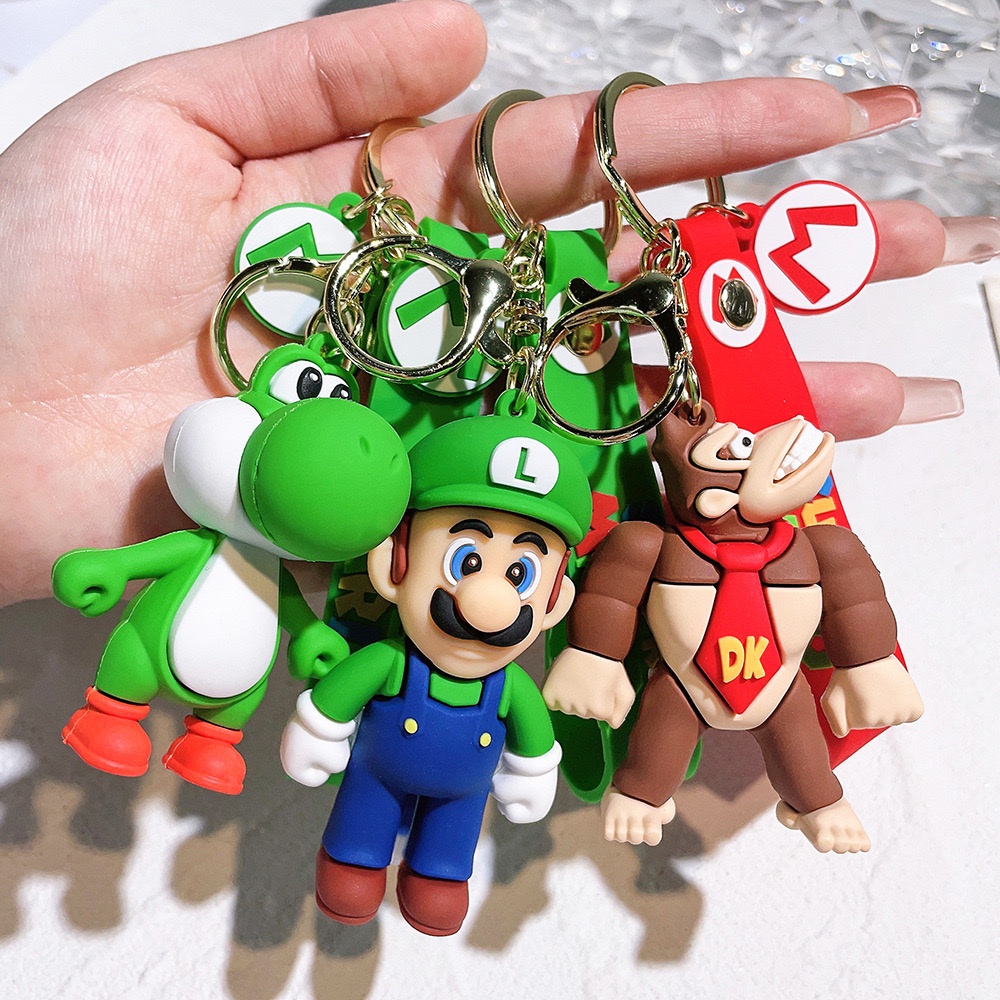 Jual Gantungan Kunci Karakter Mario Luigi Key Chain Peach Keychain ...
