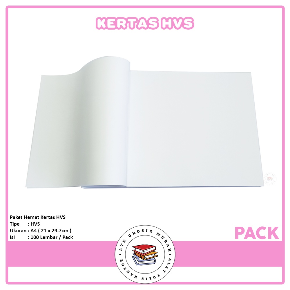 Jual Kertas HVS Kertas Foto Copy Ukuran A4 100 Lembar - Paket Hemat