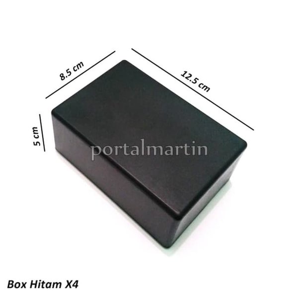 Jual Box Plastik ABS Ukuran 4 Hitam Kotak Project Case Casing Plastic ...