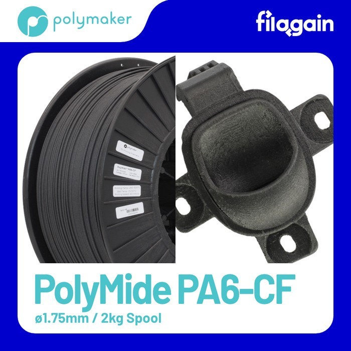 Jual Polymaker PolyMide PA6-CF / Nylon 6 Carbon / 1.75mm / 2kg ...