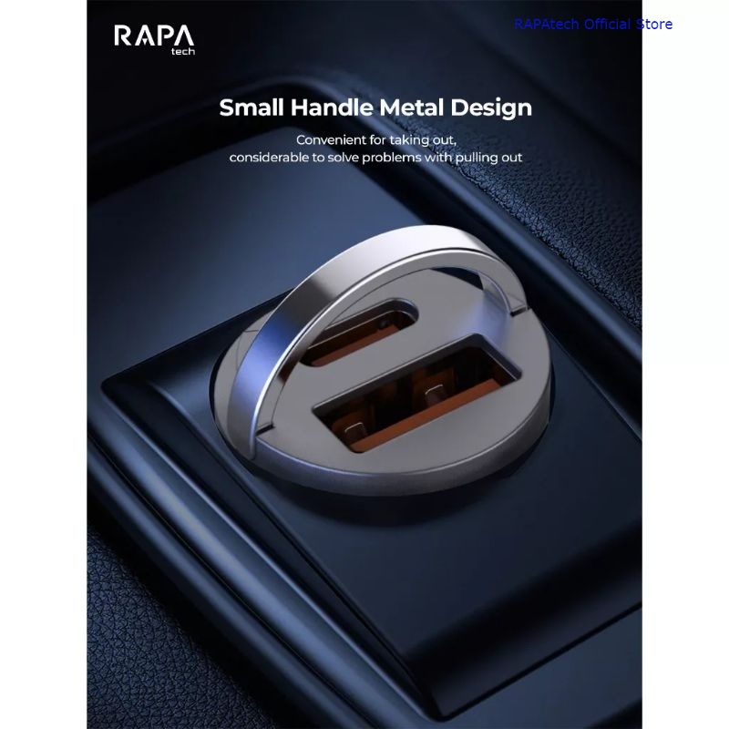 Jual Original RAPA tech MB1020 Car Charger Fast Charging QC + PD30W ...
