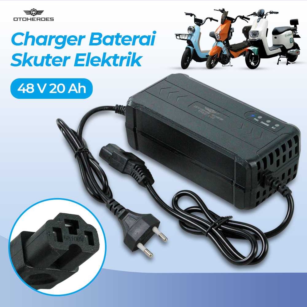 Jual AS56YU Alat Charger Baterai Aki Motor Skuter Elektrik 48V 20AH