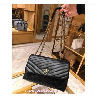 Promo TORY BURCH Kira chevron powder coated convertible shoulder bag -  Black - Silver Cicil 0% 3x - Kota Surabaya - Slroom