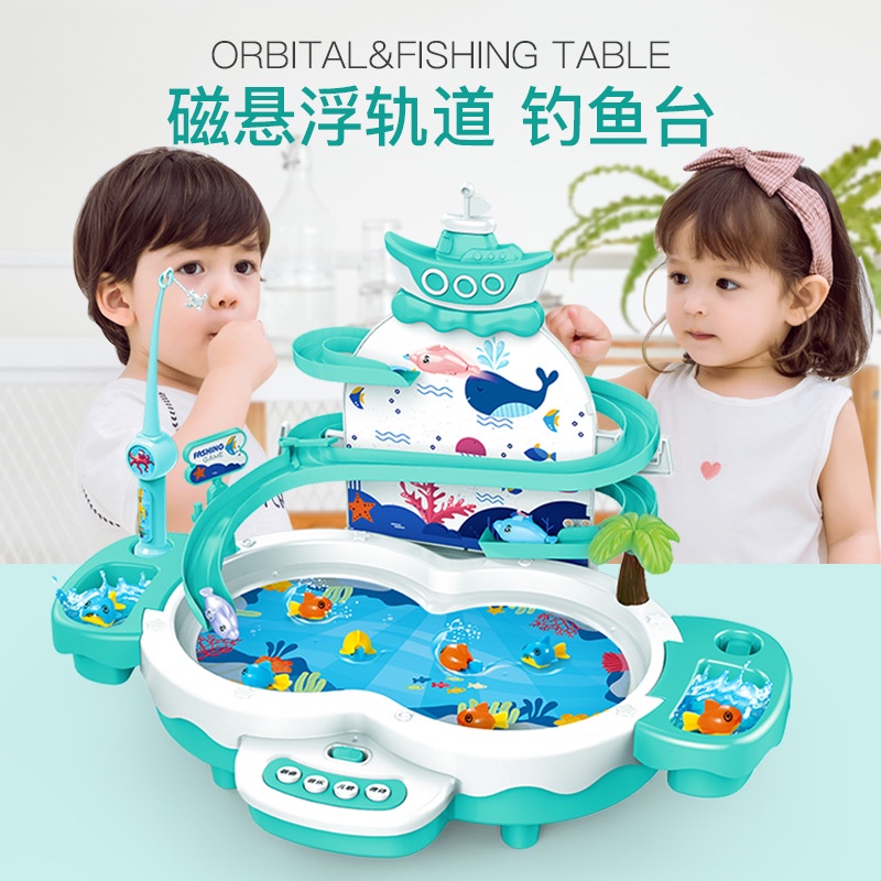 Jual Mainan Memancing Ikan Seluncuran Air Anak Lucu Papan Terjun ...