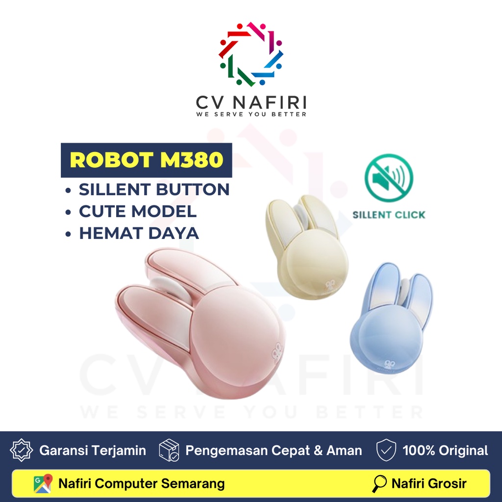 Jual MOUSE ROBOT M380 MOUSE WIRELESS SILENT KEY 1200 DPI NIRKABEL 2.4G ...