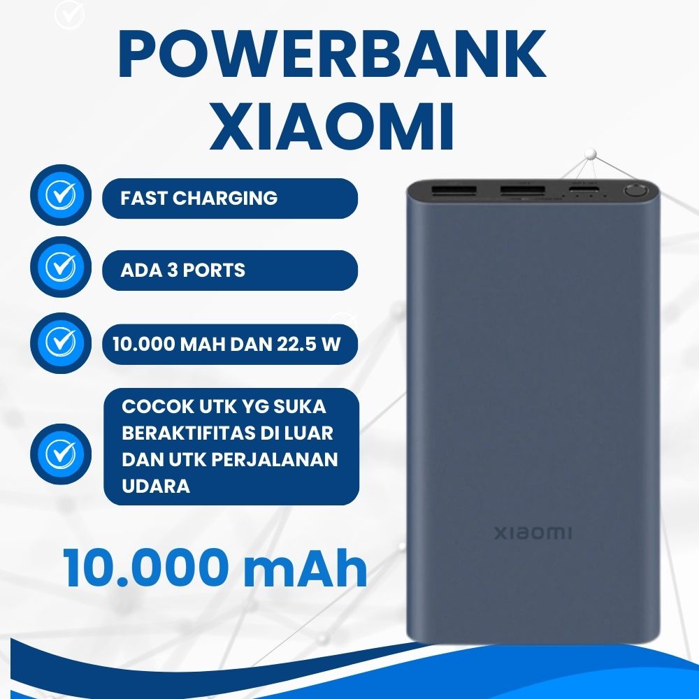 Jual Xiaomi Mi Power Bank 1000 mAh PowerBank Fast Charging Charge 22.5W