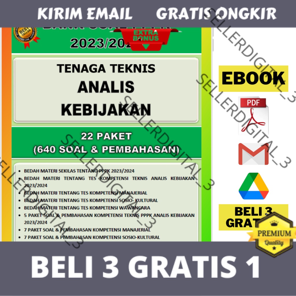 Jual [239] [E-B.O.O.K] BANK SOAL PPPK ANALIS KEBIJAKAN 2023-2024 ...