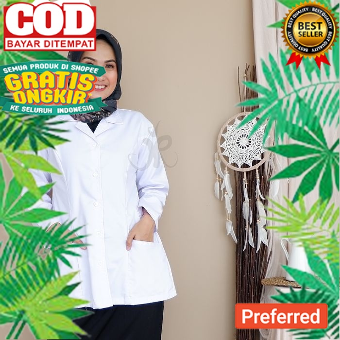 Jual Seragam Dinas Putih PDH Wanita Baju Putih PNS/ASN, Baju Putih Guru