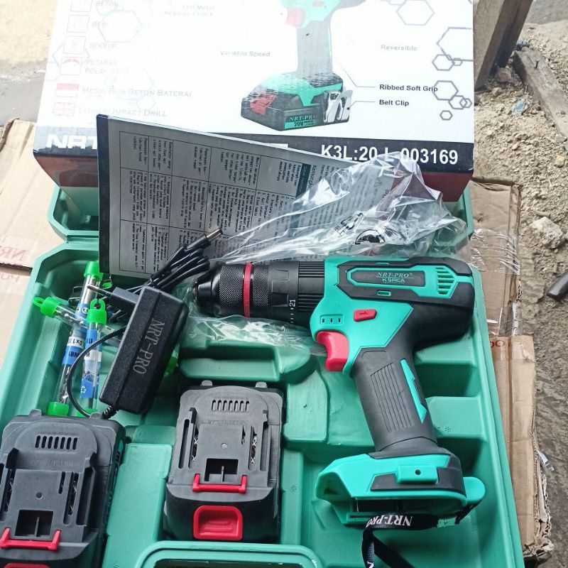 bor cordless impack drill nrt pro DC343 set