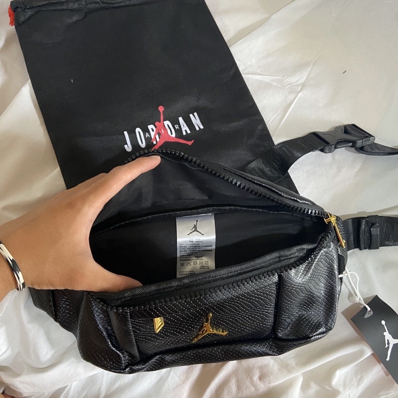 Jual LT7864Y Waistbag jordan Regal Crossbody Leather snake Black