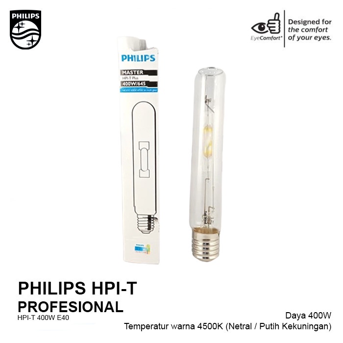 Jual PHILIPS MASTER HPI-T Plus 400W 645 E40 - Metal Halide | Shopee ...