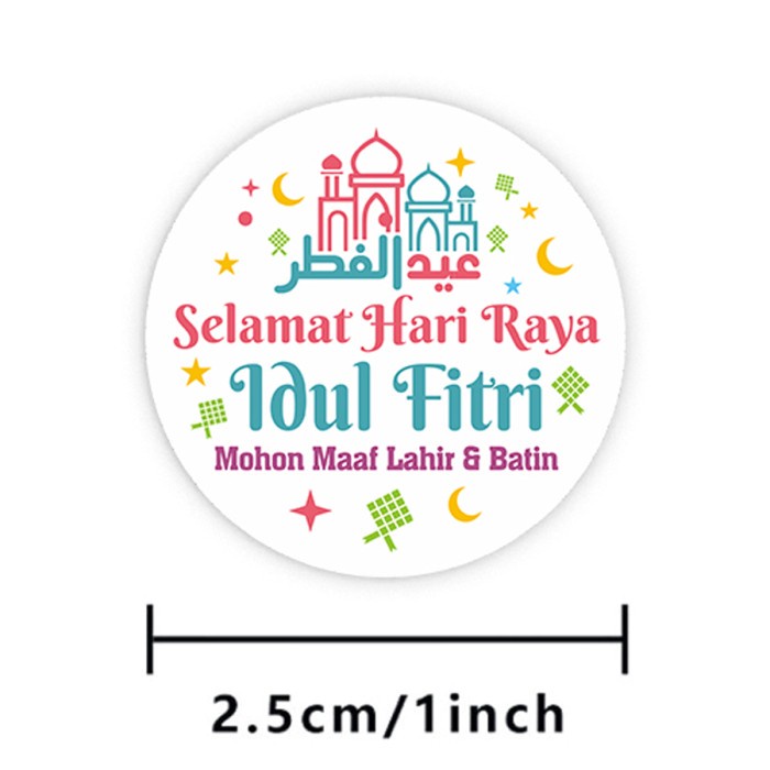 Jual Sticker Selamat Hari Raya Idul Fitri Stiker Label Selamat Lebaran ...
