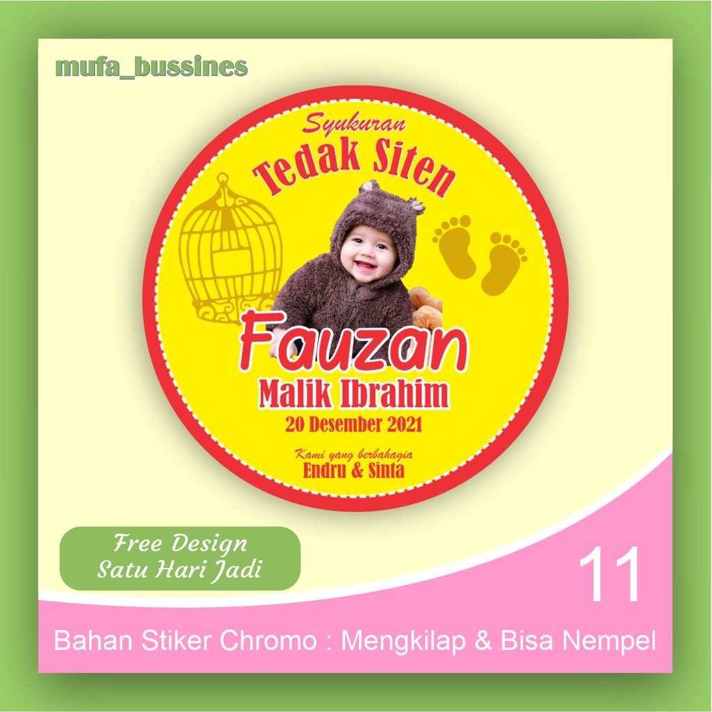 Jual Stiker Label Sticker Tasyakuran Syukuran Tedak Siten Aqiqah ...