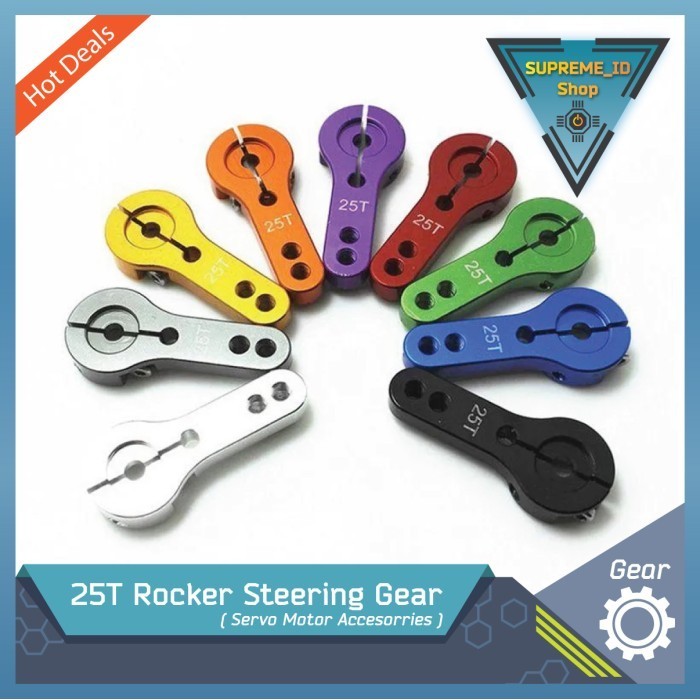 Jual 25T Rocker Steering Metal Gear For DC Servo Motor | Shopee Indonesia