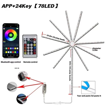AppleChef 78 180LED Lampu Strip Magic Color Lamp RGB Bentuk Kembang Dengan Music Untuk Dekorasi