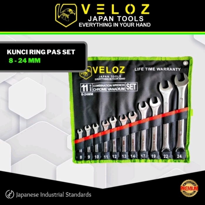 Jual VELOZ ring pas SET 11pcs 8-24mm combination wrench SET 11 pcs 8-24 ...
