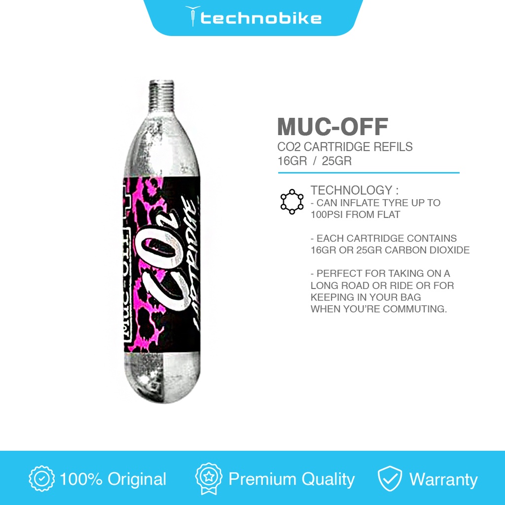 Jual CO2 Cartridge Refils MucOff MTB Road Inflator Refill Shopee