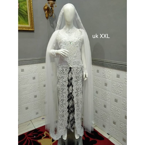 Jual kebaya akad nikah perempuan baju pengantin akad nikah cakep ...