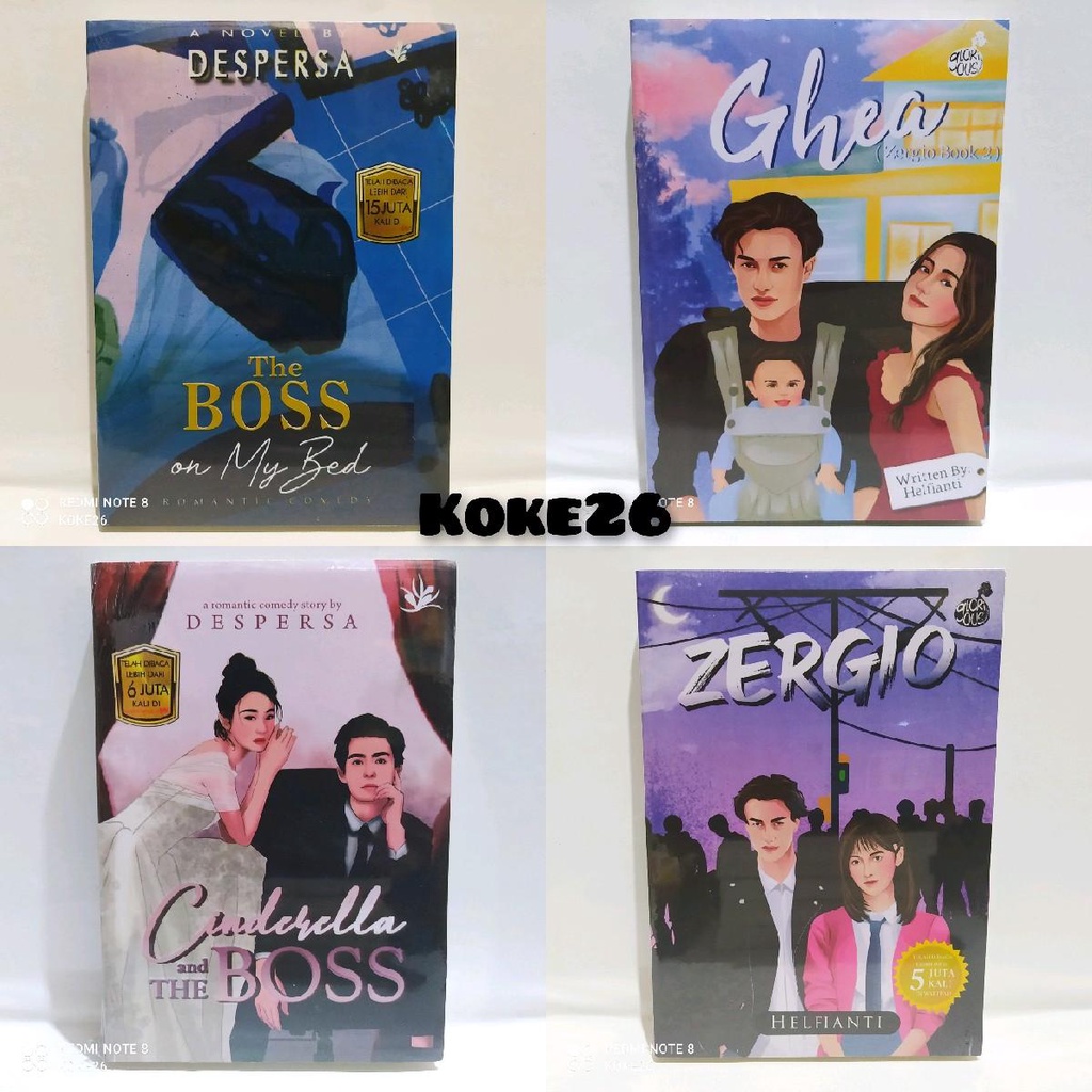 Jual PAKET 4 NOVEL THE BOSS ON MY BED , GHEA , ZERGIO , CINDERELLA AND ...