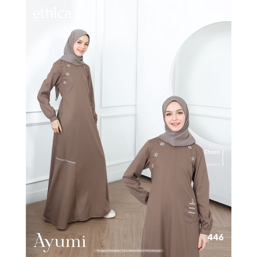 Jual Gamis Ethica Ayumi 446 Choco dan Black | Shopee Indonesia