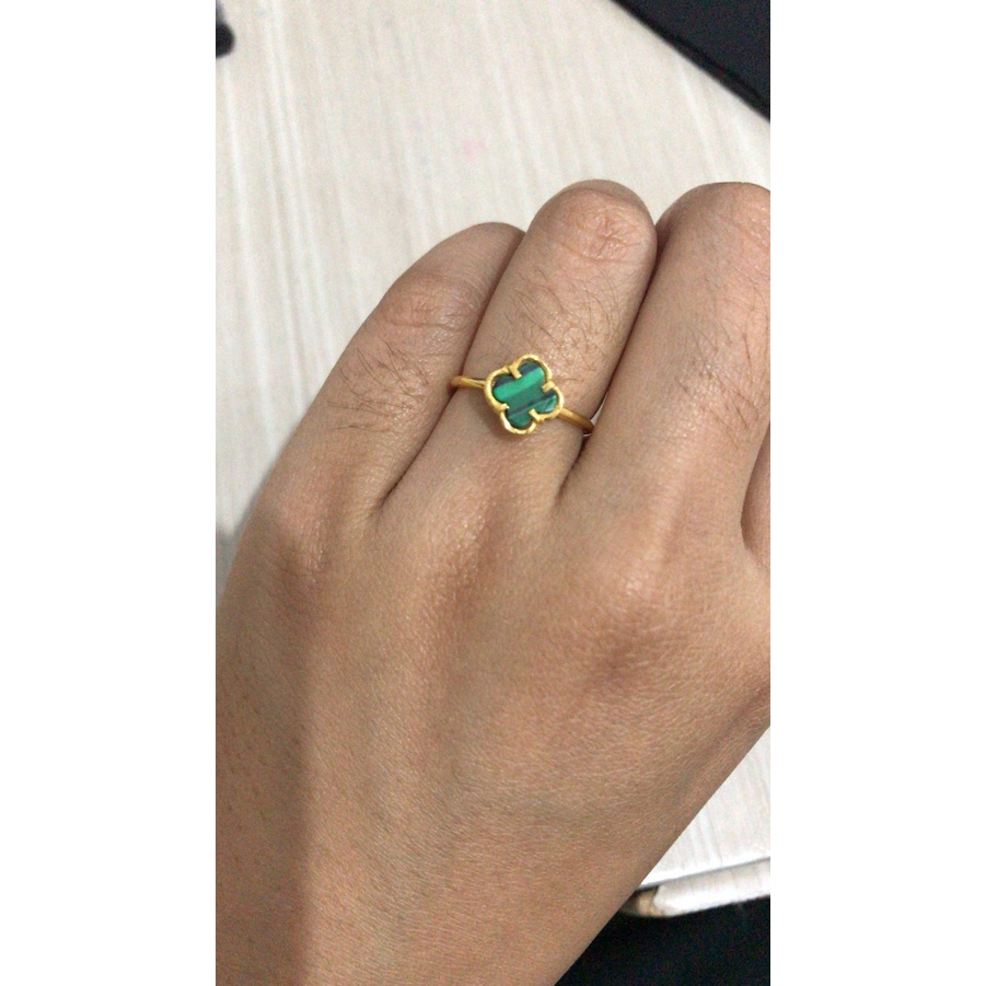 CINCIN SEMANGGI BUNGA HIJAU -+1GR MD