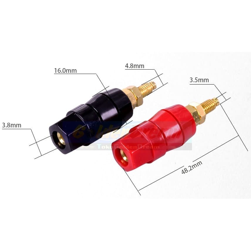 Jual Single Binding Post Terminal Soket Banana 4mm Jack Speaker Power ...