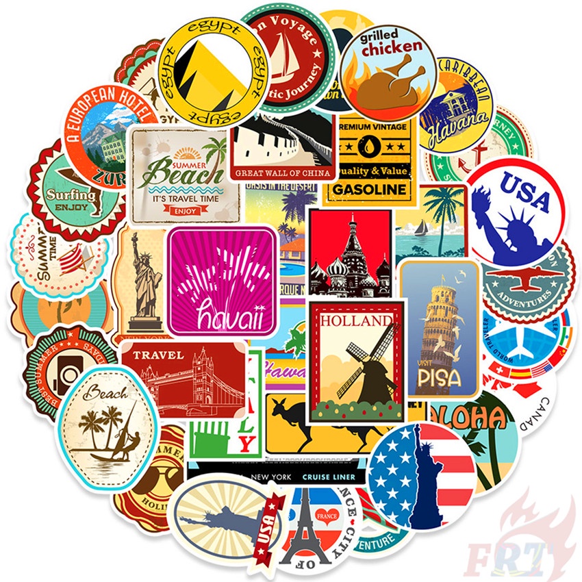 Jual 25Pcs/Set Famous Tourist City Scenery Series B - City Travel ...