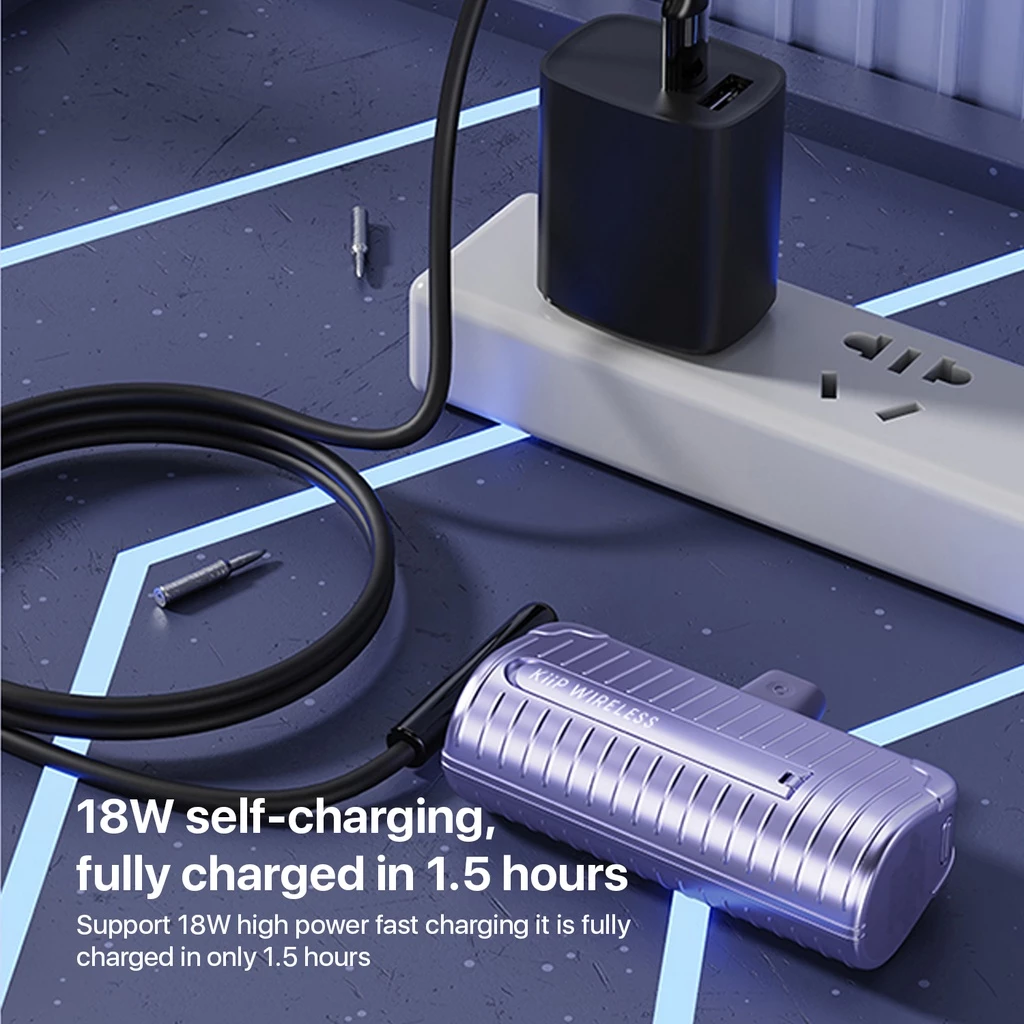 KiiP Mini Power Bank Fast Charging PD 20W 2in1 Phone Holder 4800mAh