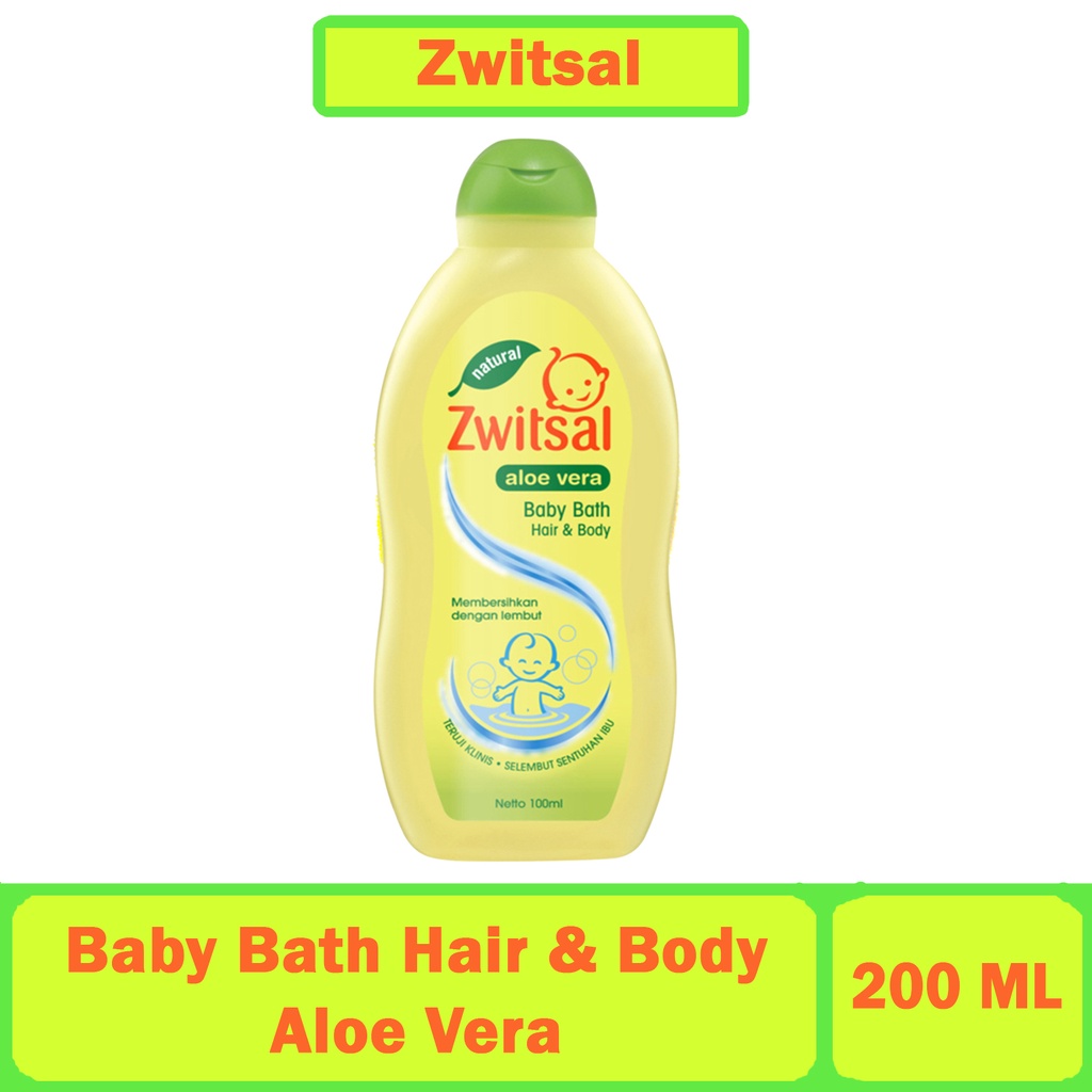 Jual Zwitsal Baby Natural Hair And Body 200 Ml Aloe Vera Kemasan Botol ...