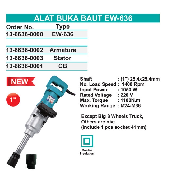 Jual Impact Wrench Listrik Wipro Ew Alat Buka Pasang Baut