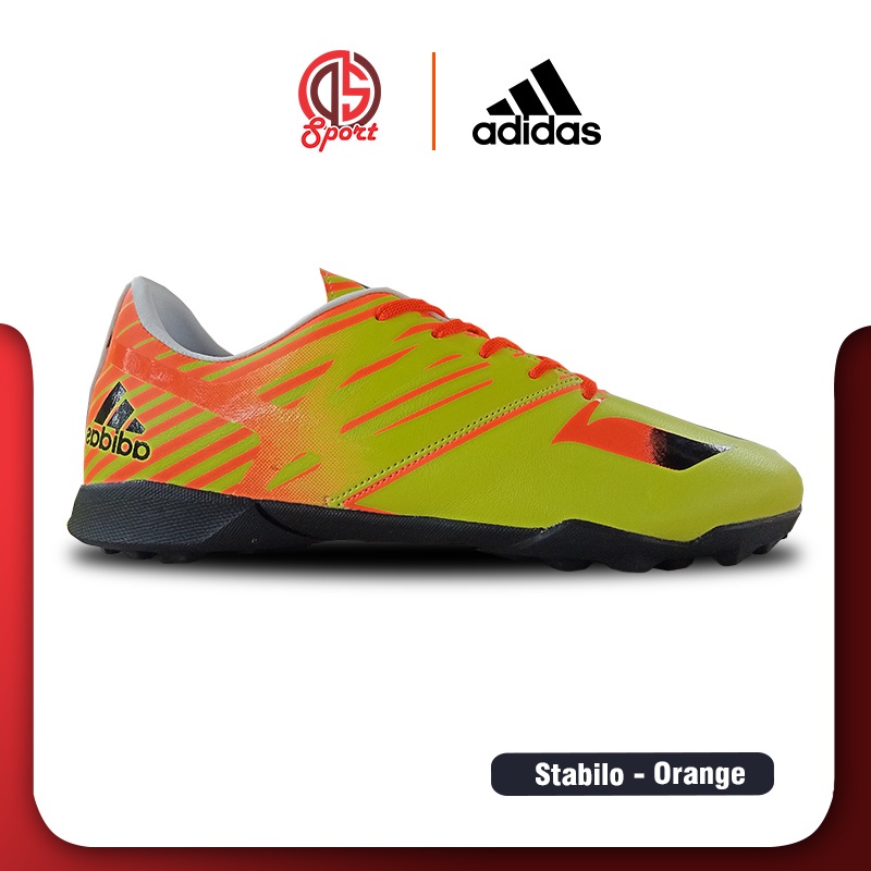 SEPATU FUTSAL ANAK ADIDAS MESSI JUNIOR HITAM ORANGE SIZE 33 37