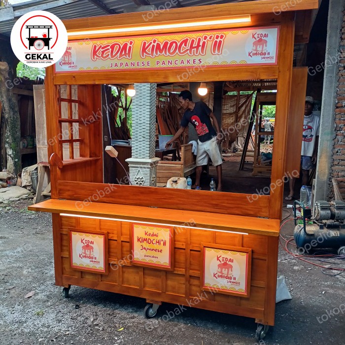 Jual Gerobak Takoyaki Booth Dimsum Gerobak Makanan Jepang Panjang