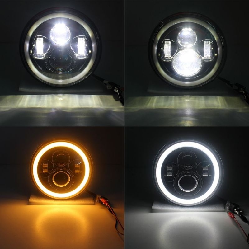 Jual CR7 Lampu Depan Ninja SS Projector Bulat Led Harley 7 inch Jepp 4 ...