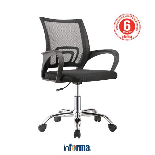 Jual Informa G Zaki Kursi Kantor Sandaran Rendah - Hitam Tempat Duduk ...
