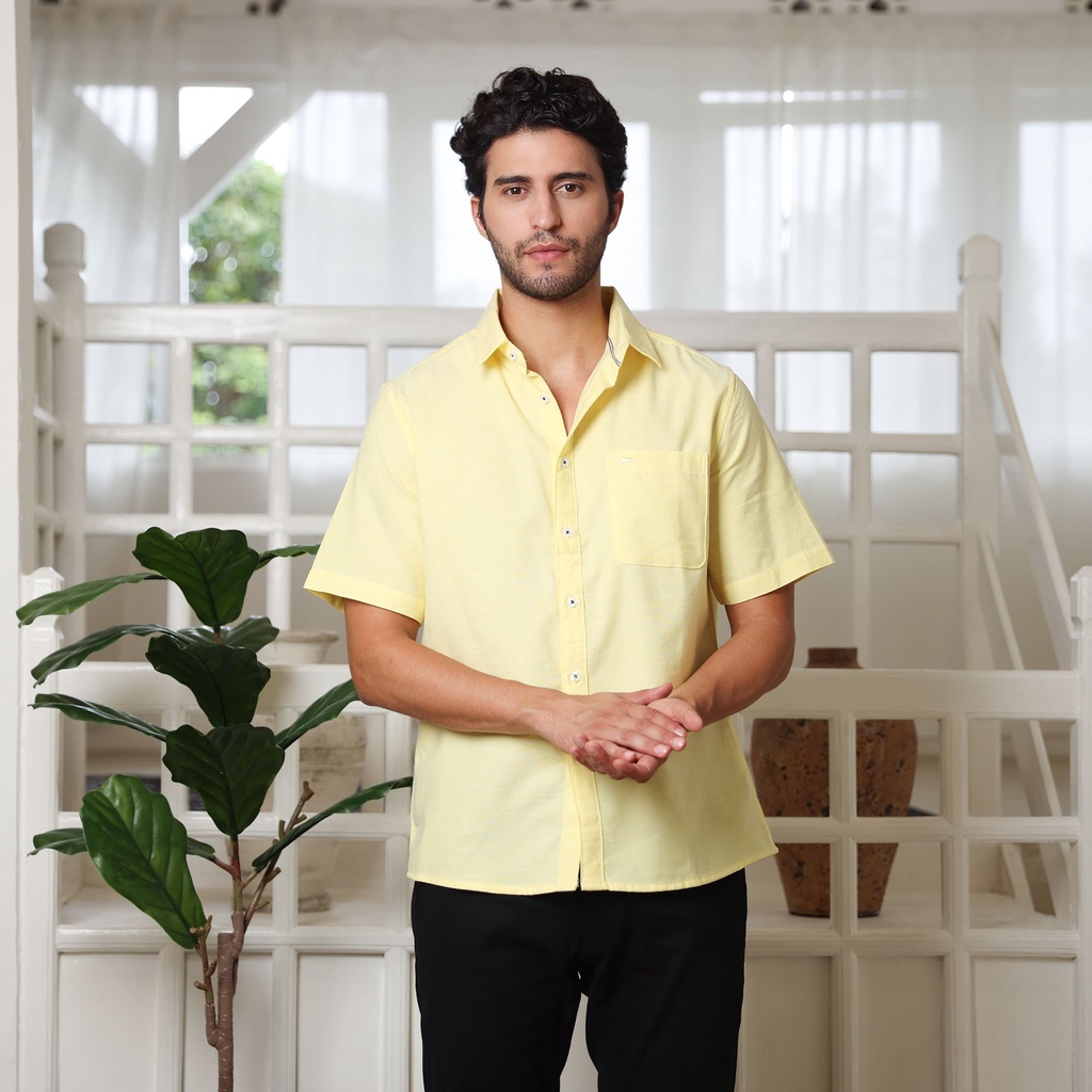 Details Oxford Solid Kemeja Pria