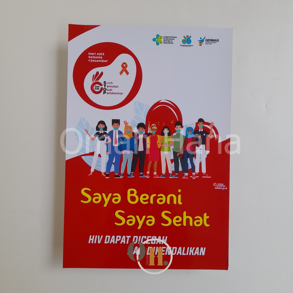 Jual Poster Saya Berani dan Saya Sehat - Poster Cegah HIV/AIDS - GERMAS ...