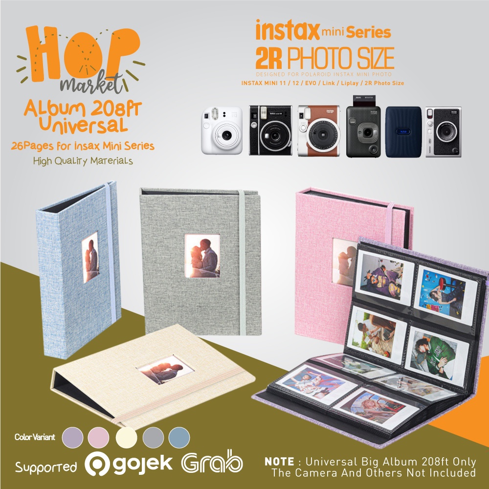 Album Cotton 208 Foto for Tempat Photo Fujifilm Instax Mini 40 12 11 90  EVO Fuji Liplay KPOP Size 2R dll