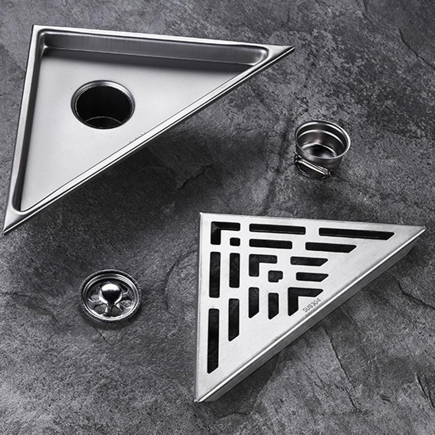 Jual Triangle Floor Drain Stainless Segitiga Saringan Got Kamar Mandi ...