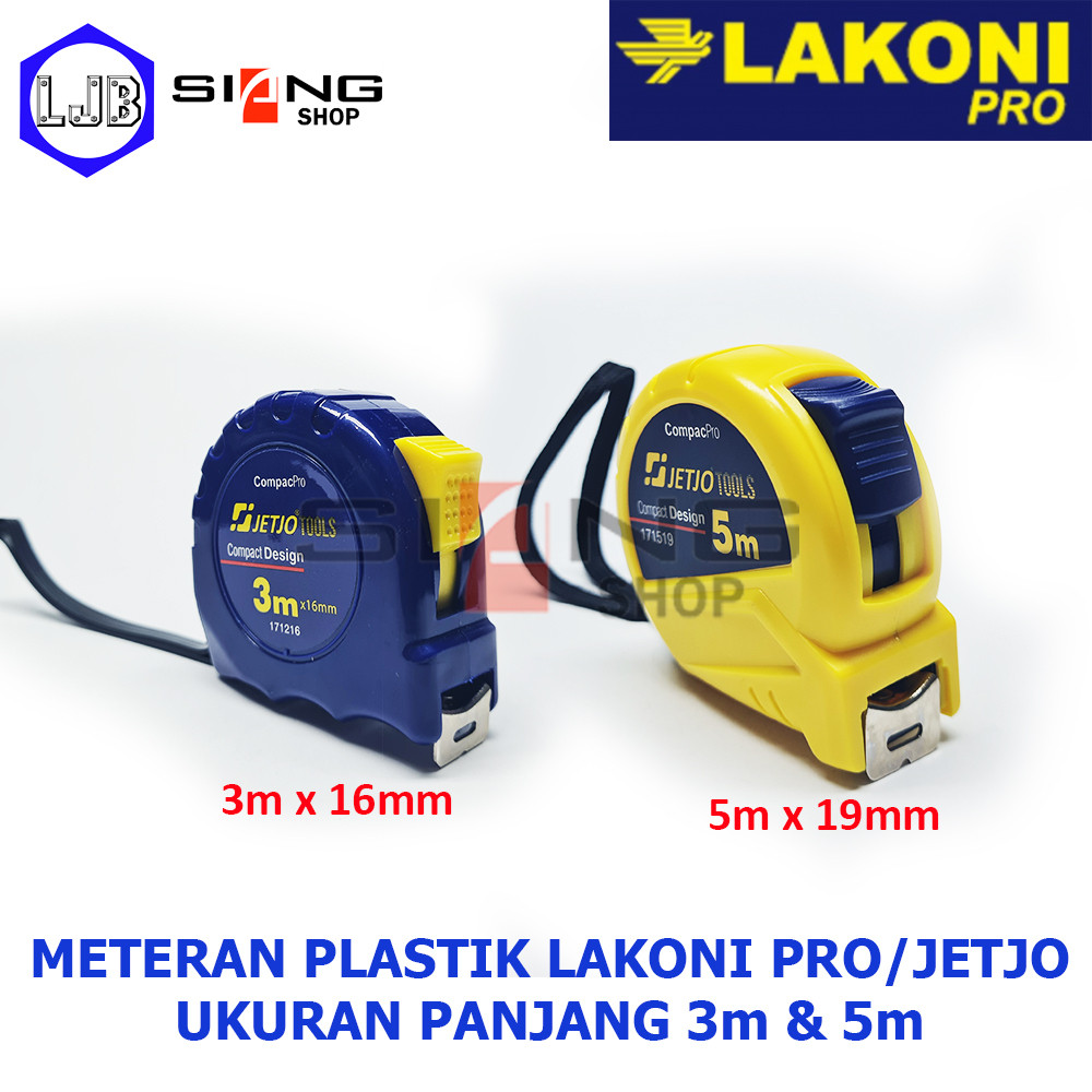 Jual Meteran Roll 3m & 5m JETJO / LAKONI PRO | Shopee Indonesia