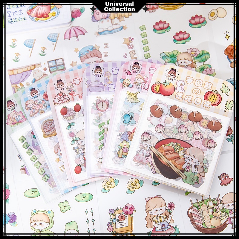 Jual Lembar Sticker Aesthetic Lucu Design Diy Sticker Tumbler