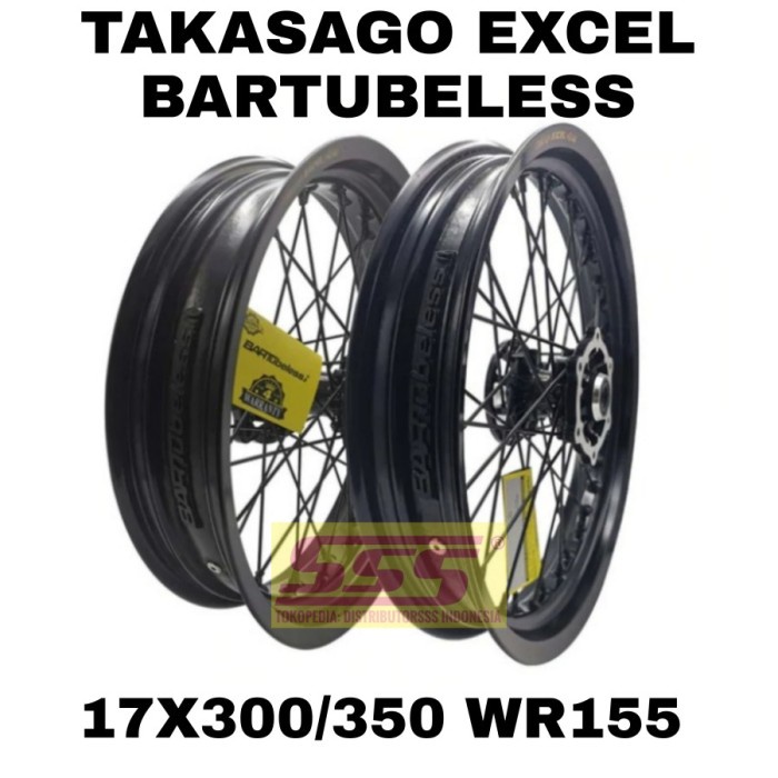 Jual VELG SET WR155 WR 155 TAKASAGO EXCEL BARTUBELESS 17x 300 & 350