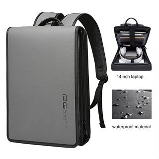 BANGE BG-7252 Slim Shell Design Tas Ransel Pria Casual Laptop Backpack Grey