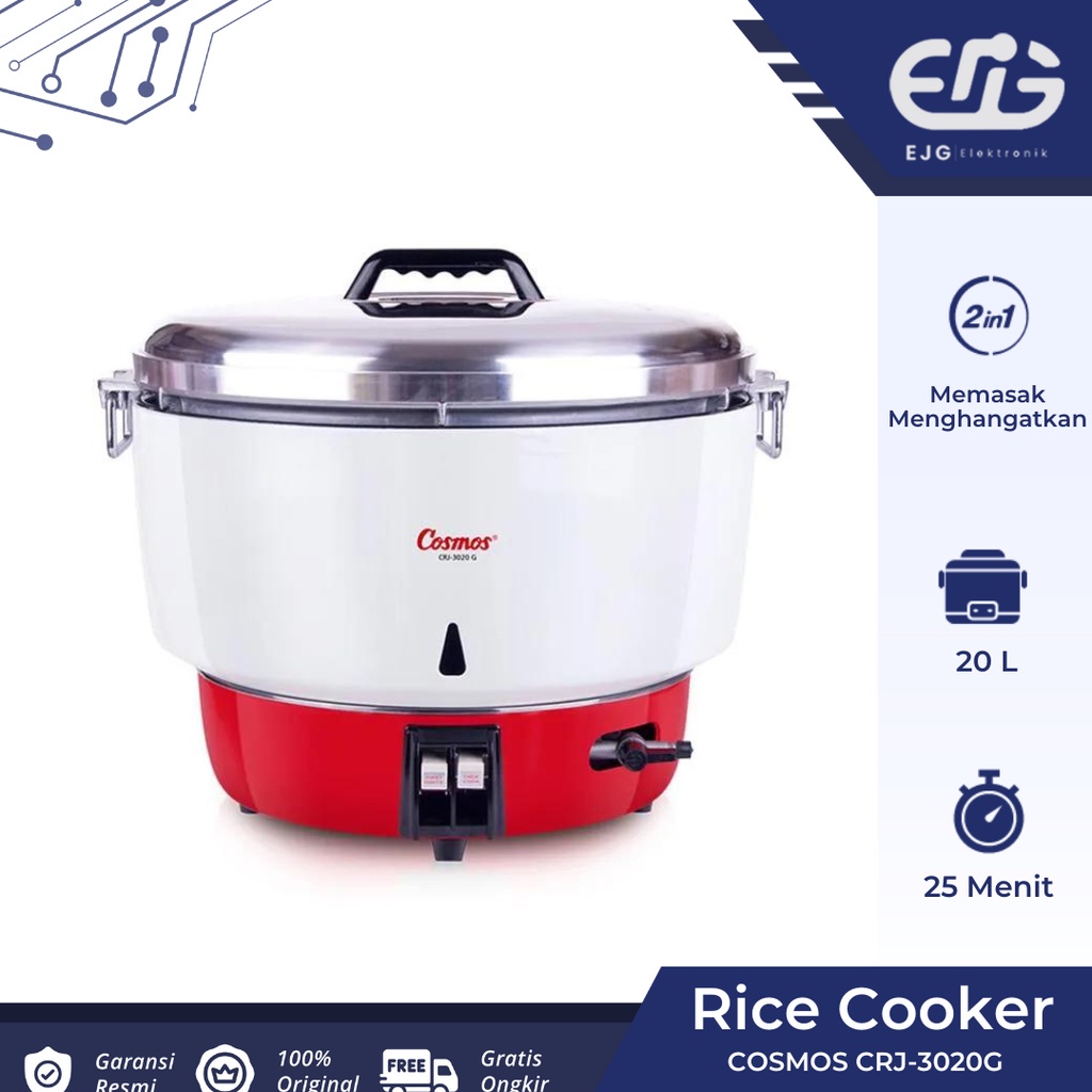 Jual COSMOS CRJ 3020 G / GAS RICE COOKER 20 LITER / PENANAK NASI