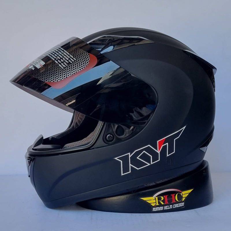 Jual HELM KYT R10 FULLFACE POLOS HITAM DOFF PAKET GANTENG KYT R10 FULL