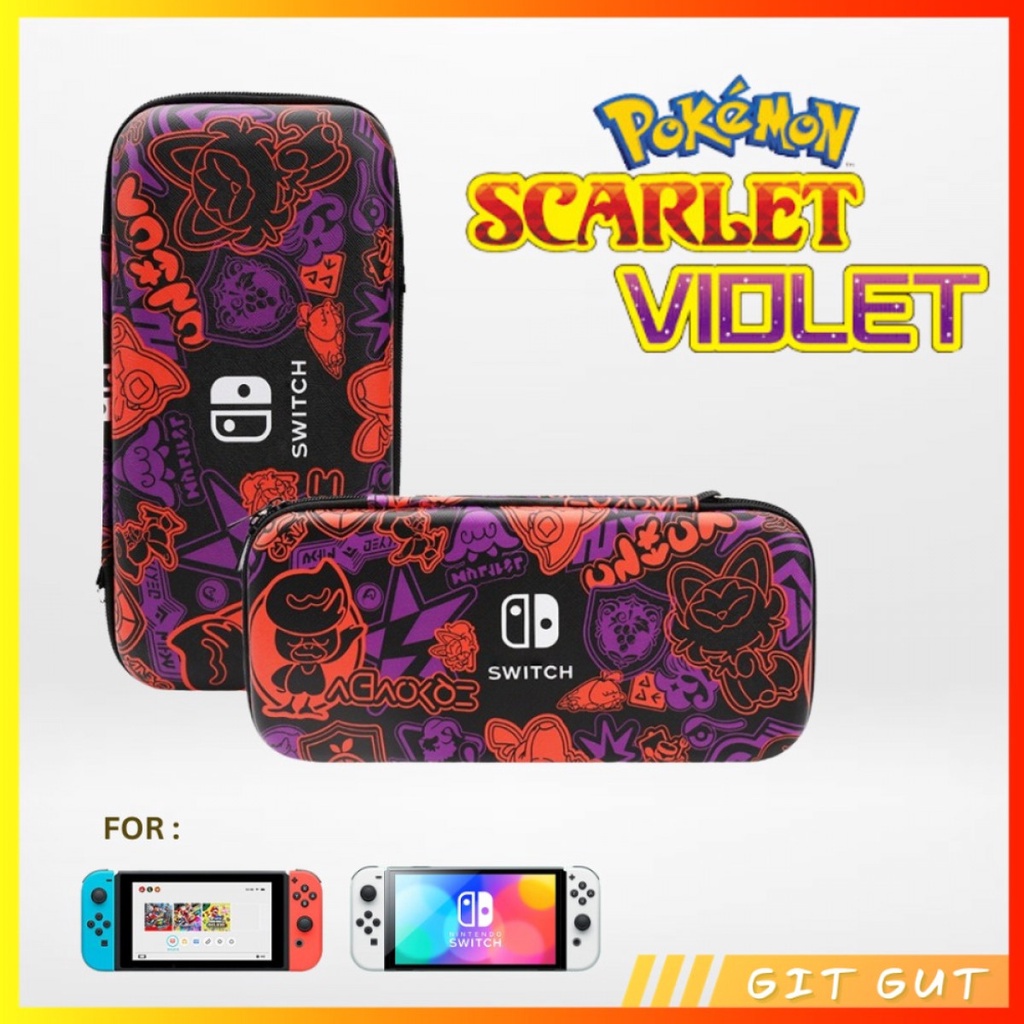 Jual Nintendo Switch V1 V2 OLED Pokemon Scarlet Violet Case Pouch Tas ...
